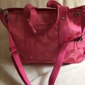 Vintage Hot Pink Coach Signature Bag